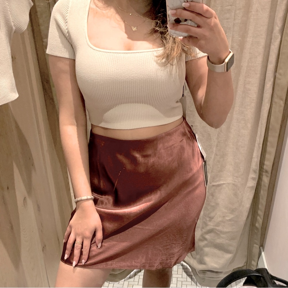 Babaton Ribbed Square Neck Top